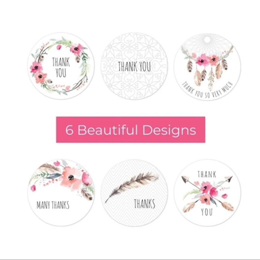 Roll of 500 Thank You stickers 1x1 - Picture 6 of 6